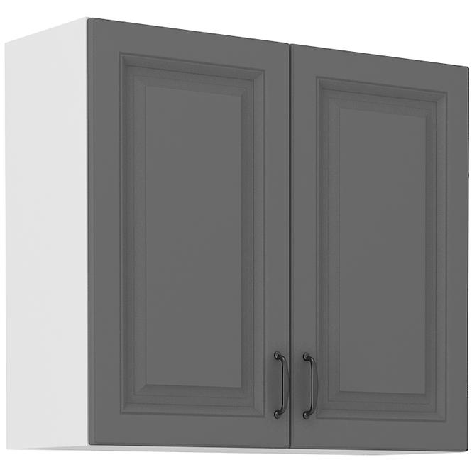 Stilo 2f kuhinjski element 2 vrata 80x31x72 cm tamno siva/bijela