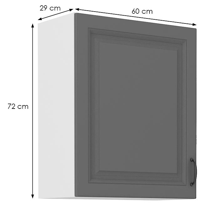 Stilo 1f kuhinjski element 1 vrata 60x31x72 cm tamno siva/bijela