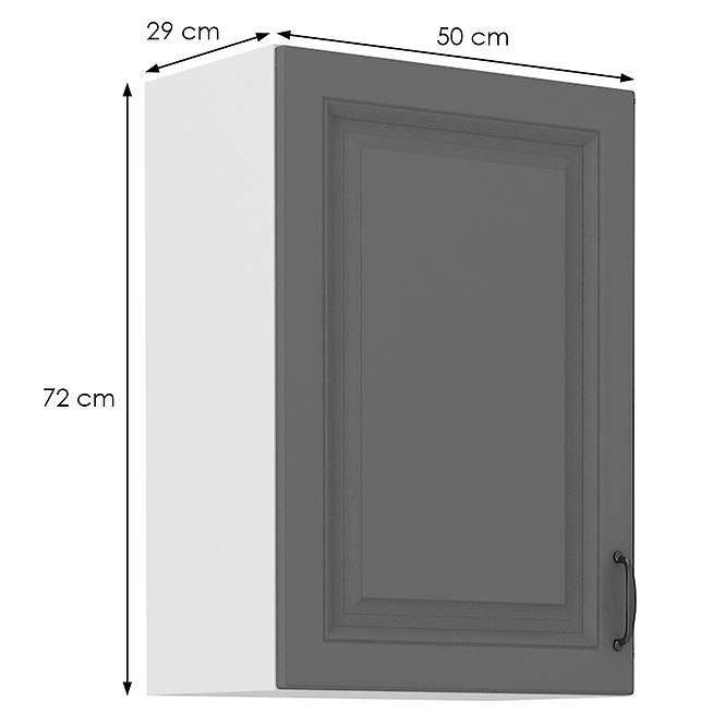 Stilo 1f kuhinjski element 1 vrata 50x31x72 cm tamno siva/bijela