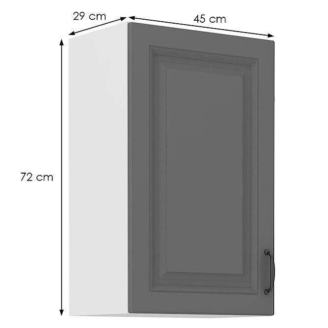 Stilo 1f kuhinjski element 1 vrata 45x31x72 cm tamno siva/bijela