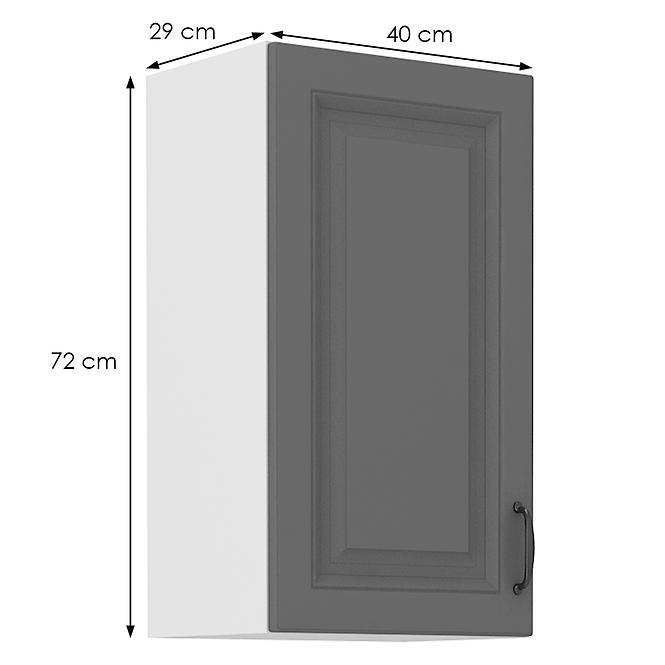 Stilo 1f kuhinjski element 1 vrata 40x31x72 cm tamno siva/bijela