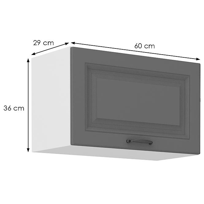 Stilo 1f kuhinjski element 1 vrata 60x31x36 cm tamno siva/bijela