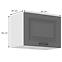 Stilo 1f kuhinjski element 1 vrata 50x31x36 cm tamno siva/bijela,2