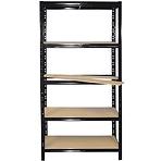 Metalni skladišni regal RNDU crni 180x90x30cm – 5 polica/175kg