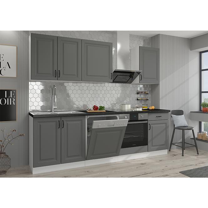 Stilo 1f kuhinjski element 1 vrata 60x31x90 cm tamno siva/bijela