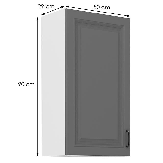 Stilo 1f kuhinjski element 1 vrata 50x31x90 cm tamno siva/bijela