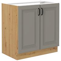 Stilo 80 PLN 2f bb kuhinjski element 2 vrata 80x52x82 cm siva/natur (artisan hrast)