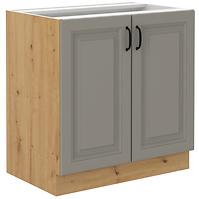 Stilo 80d 2f bb kuhinjski element 2 vrata 80x52x82 cm siva/ natur (artisan hrast)