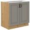 Stilo 80d 2f bb kuhinjski element 2 vrata 80x52x82 cm siva/ natur (artisan hrast)