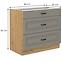 Stilo 80d 3s bb kuhinjski element 3 ladice 80x52x82 cm siva/ natur (artisan hrast),2