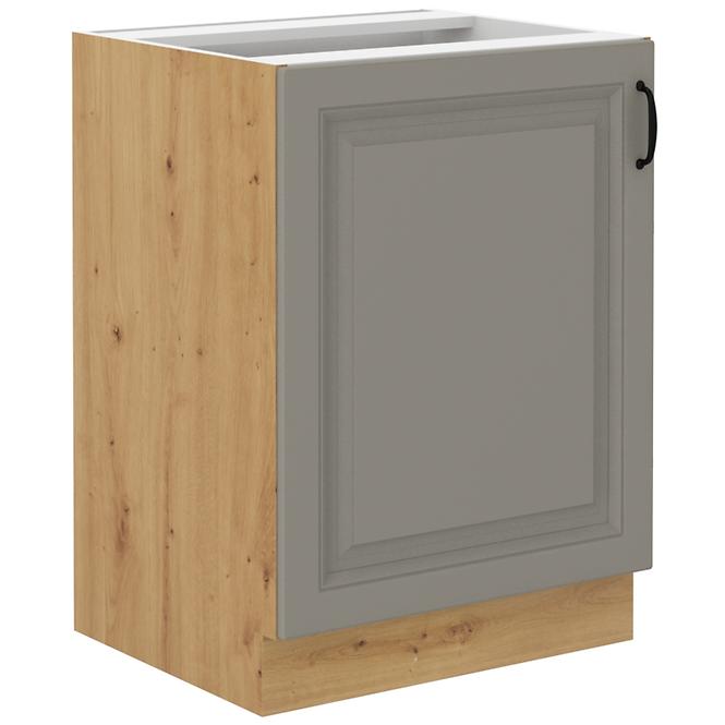 Stilo 60d 1f bb kuhinjski element 1 vrata 60x52x82 cm siva/ natur (artisan hrast)