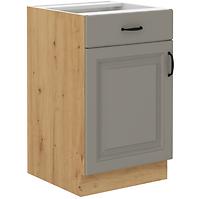 Stilo 50d 1f 1s bb  kuhinjski element 1 vrata+ 1 ladica 50x52x82 cm siva/ natur (artisan hrast)