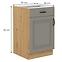 Stilo 50d 1f 1s bb  kuhinjski element 1 vrata+ 1 ladica 50x52x82 cm siva/ natur (artisan hrast),2