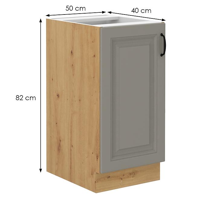 Stilo  40d 1f bb kuhinjski element 1 vrata 40x52x82 cm siva/ natur (artisan hrast)