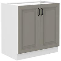 Stilo 80 PLN 2f bb kuhinjski element 2 vrata 80x52x82 cm siva/bijela