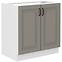 Stilo 80 PLN 2f bb kuhinjski element 2 vrata 80x52x82 cm siva/bijela
