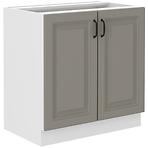 Stilo 80d 2f bb kuhinjski element 2 vrata 80x52x82 cm siva/bijela