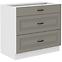 Stilo 80d 3s bb kuhinjski element 3 ladice 80x52x82 cm siva/bijela