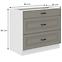 Stilo 80d 3s bb kuhinjski element 3 ladice 80x52x82 cm siva/bijela,2