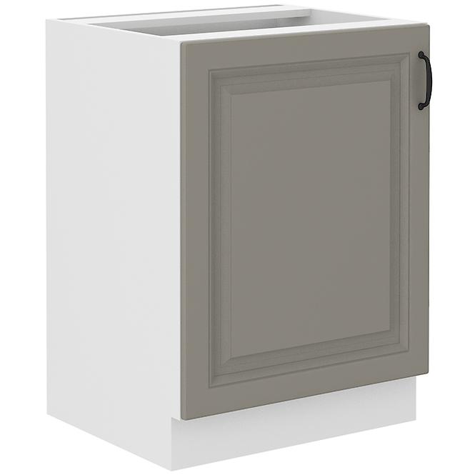 Stilo 60d 3s bb kuhinjski element 1 vrata 60x52x82 cm siva/bijela