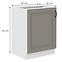 Stilo 60d 3s bb kuhinjski element 1 vrata 60x52x82 cm siva/bijela,2