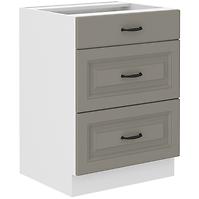 Stilo 60d 1f bb kuhinjski element 3 ladice 60x52x82 cm siva/bijela