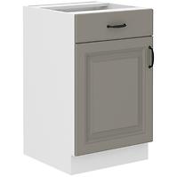 Stilo 50d 1f 1s bb kuhinjski element 1 vrata+ 1 ladica 50x52x82 cm siva/bijela