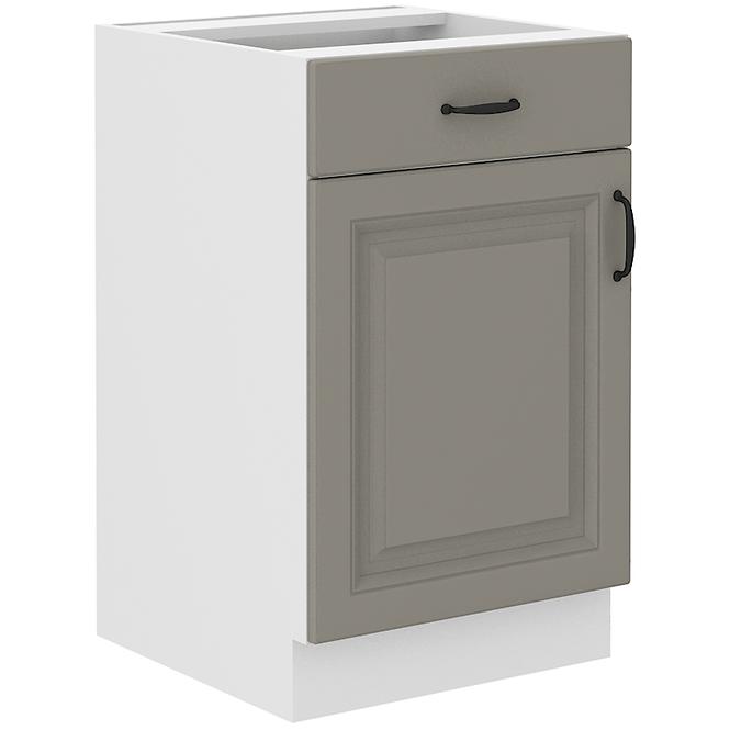 Stilo 50d 1f 1s bb kuhinjski element 1 vrata+ 1 ladica 50x52x82 cm siva/bijela