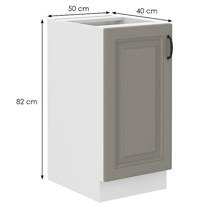 Stilo  40d 1f bb kuhinjski element 1 vrata 40x52x82 cm siva/bijela