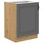 Stilo 60d 1f bb kuhinjski element 1 vrata 60x52x82 cm tamno siva/natur (artisan hrast)