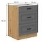 Stilo 60d 3s bb kuhinjski element 3 ladice 60x52x82 cm tamno siva/natur (artisan hrast),2