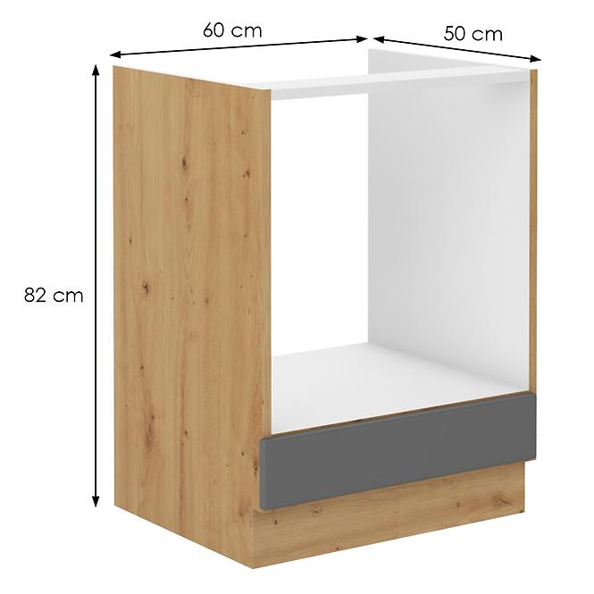 Stilo 60dg bb kuhinjski element  60x52x82 cm tamno siva/ natur (artisan hrast)