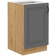Stilo 50 PLN 1f bb kuhinjski element 1 vrata  50x52x82 cm tamno siva/ natur (artisan hrast)