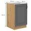 Stilo 50 PLN 1f bb kuhinjski element 1 vrata  50x52x82 cm tamno siva/ natur (artisan hrast),2