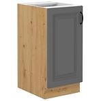 Stilo 40d 1f bb kuhinjski element 1 vrata  40x52x82 cm tamno siva/ natur (artisan hrast)