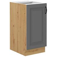 Stilo 40d 1f bb kuhinjski element 1 vrata  40x52x82 cm tamno siva/ natur (artisan hrast)