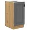 Stilo 40d 1f bb kuhinjski element 1 vrata  40x52x82 cm tamno siva/ natur (artisan hrast)