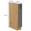 Stilo 15d cargo bb kuhinjski element 1 vrata 15x52x82 cm tamno siva/ natur (artisan hrast),2