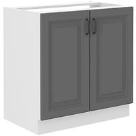 Stilo 80 PLN 2f bb kuhinjski element 2 vrata 80x52x82 cm tamno siva/bijela