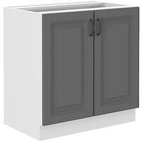 Stilo 80d 2f bb kuhinjski element 2 vrata 80x52x82 cm tamno siva/bijela