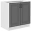 Stilo 80d 2f bb kuhinjski element 2 vrata 80x52x82 cm tamno siva/bijela