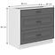 Stilo 80d 3s bb kuhinjski element 3 ladice 80x52x82 cm tamno siva/bijela,2