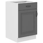 Stilo 50d 1f 1s bb kuhinjski element 1 vrata+1 ladica 50x52x82 cm tamno siva/bijela