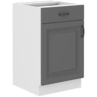 Stilo 50d 1f 1s bb kuhinjski element 1 vrata+1 ladica 50x52x82 cm tamno siva/bijela