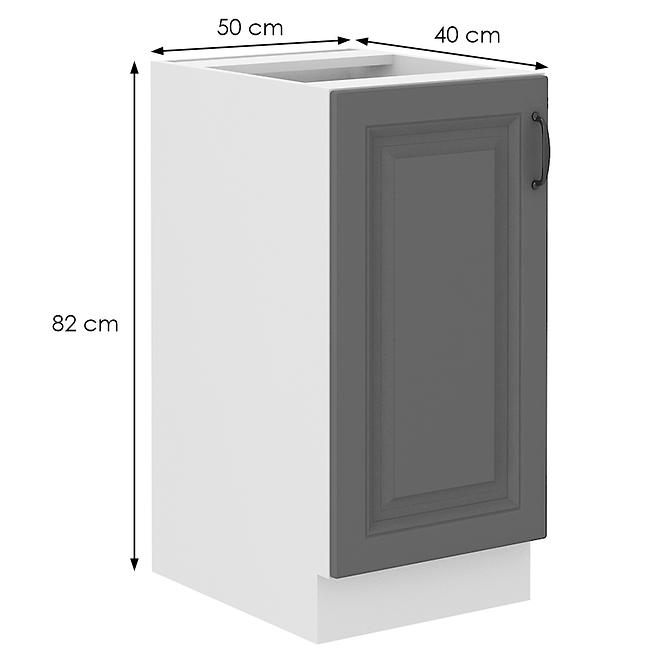 Stilo 40d 1f bb kuhinjski element 1 vrata 40x52x82 cm tamno siva/bijela