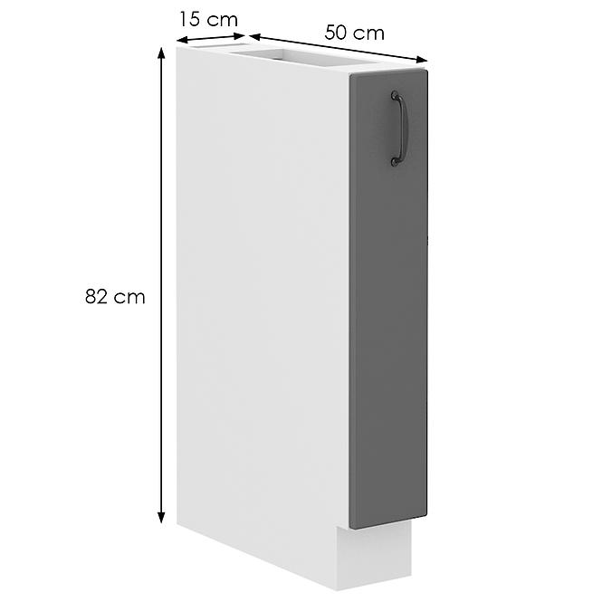 Stilo 15d cargo bb kuhinjski element 1 vrata 15x52x82 cm tamno siva/bijela