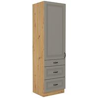 Stilo 3s 1f kuhinjski element 1 vrata+3 ladice 60x57x210 cm siva/ natur (artisan hrast)