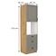 Stilo 3s 1f kuhinjski element 1 vrata+3 ladice 60x57x210 cm siva/ natur (artisan hrast),2
