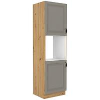 Stilo 2f kuhinjski element 2 vrata 60x57x210 cm siva/ natur (artisan hrast)