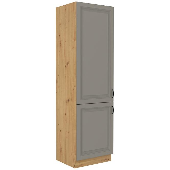 Stilo 2f kuhinjski element 2 vrata 60x57x210 cm siva/ natur (artisan hrast)